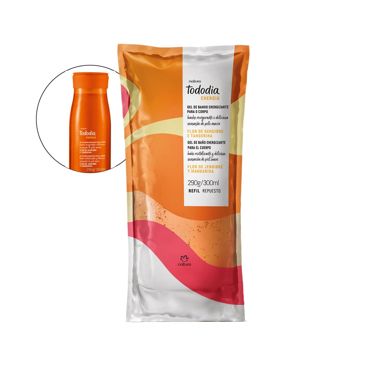 Refil Gel de Banho Energizante para o Corpo Tododia Energia 300 ml