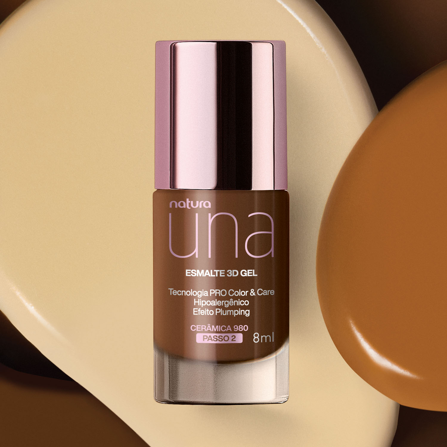 Esmalte 3D Gel Una 8 ml - Cerâmica 980