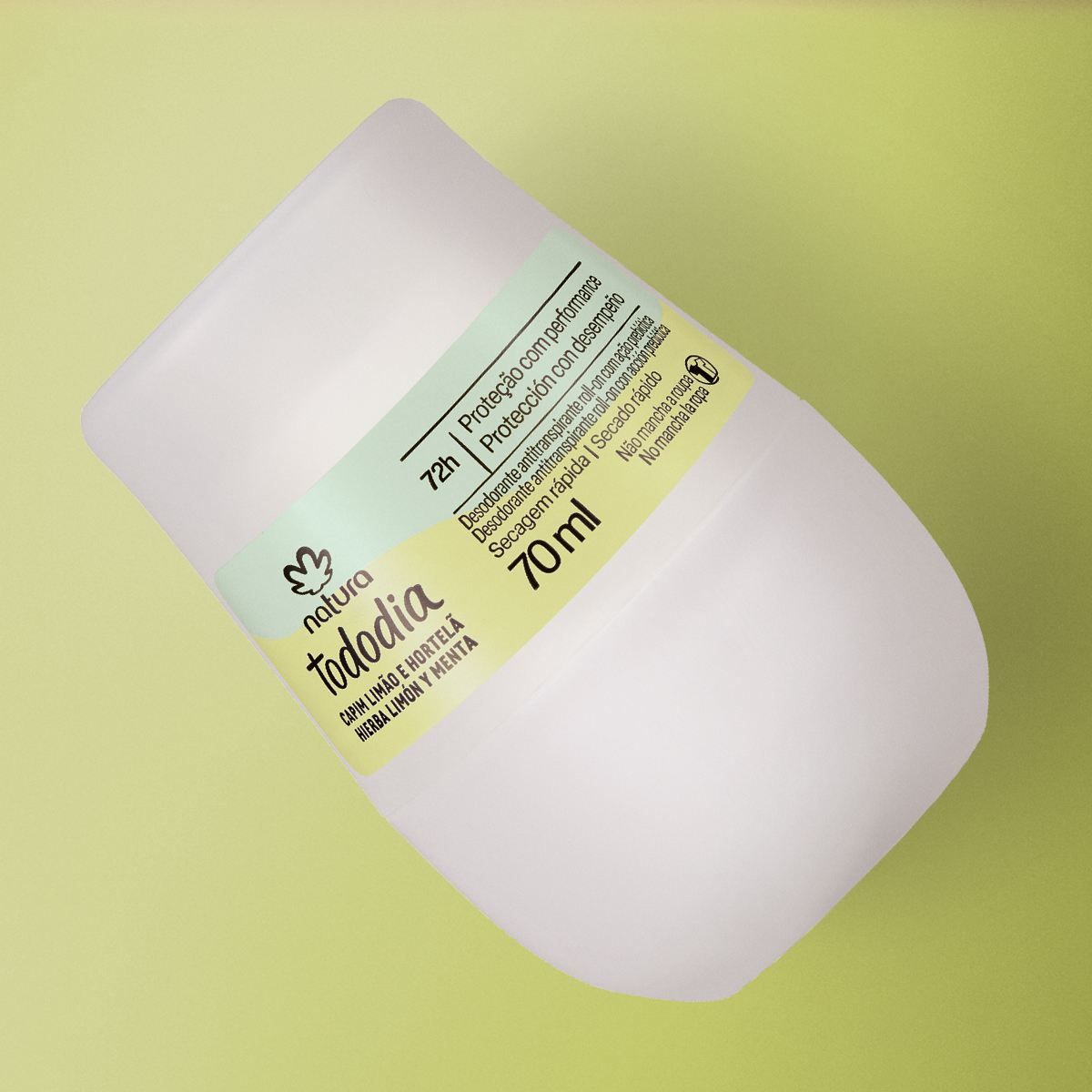 Desodorante Antitranspirante Roll-on Tododia Capim Limão e Hortelã