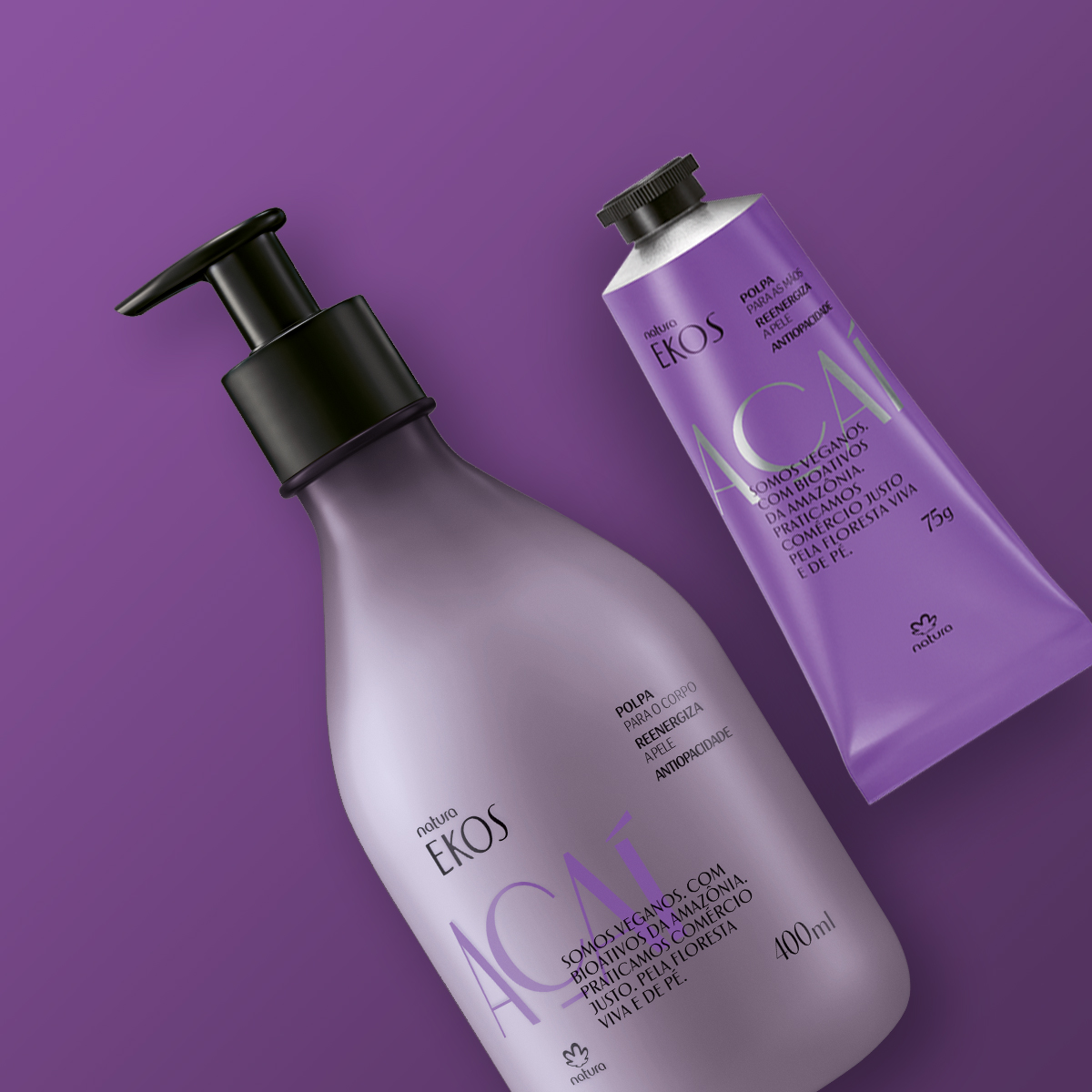 Kit Ekos Açaí Hidratante Corpo e Mãos (2 produtos)