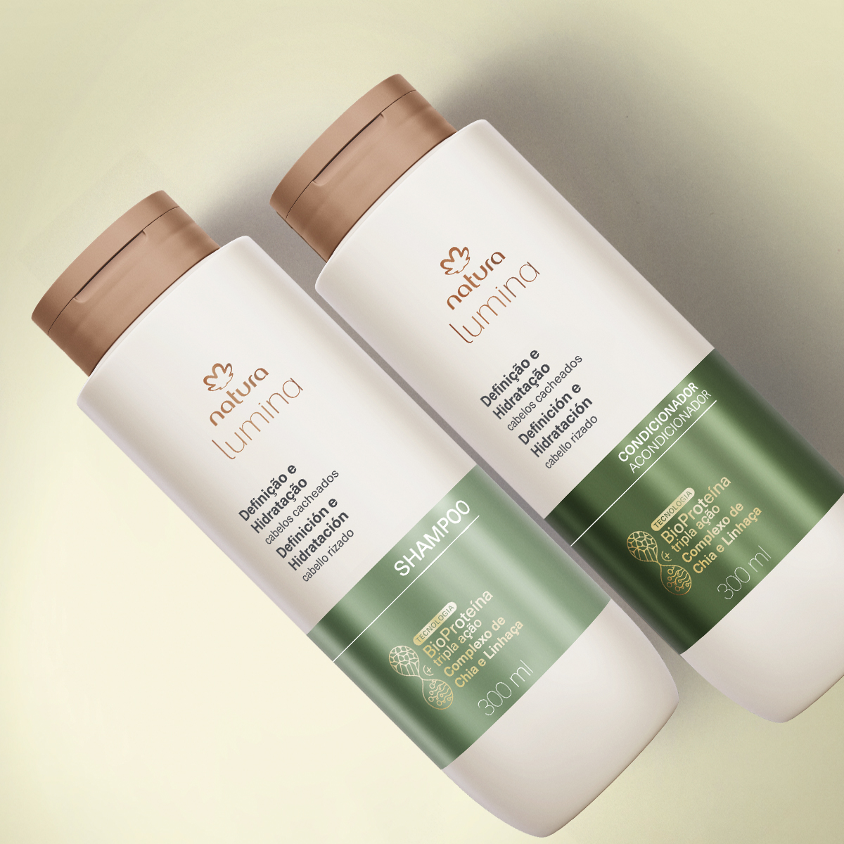 Kit Shampoo e Condicionador Lumina Definição e Hidratação de Cabelos Cacheados (2 produtos)