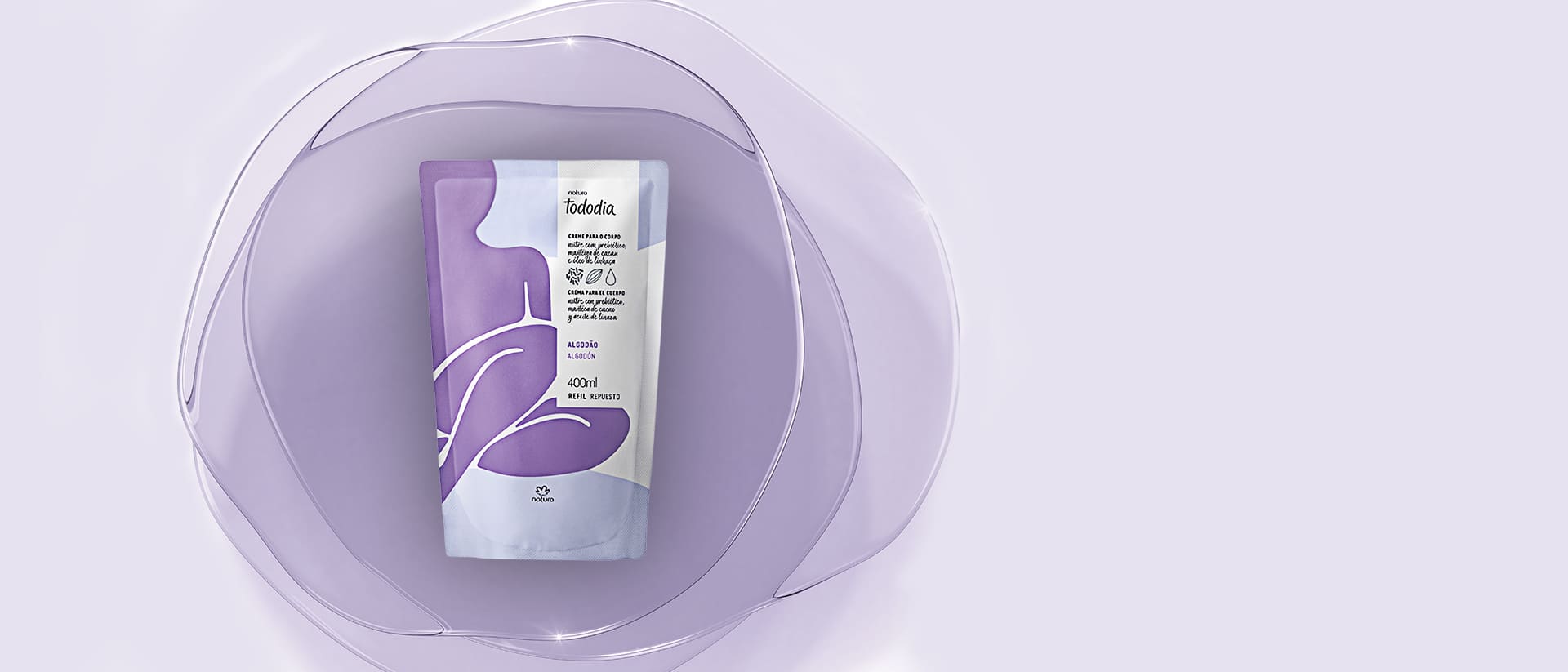 Refil Creme Desodorante Nutritivo para o Corpo Tododia Algodão