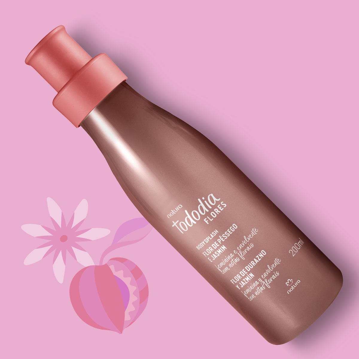 Body Splash Desodorante Colônia Tododia Flores 200 ml