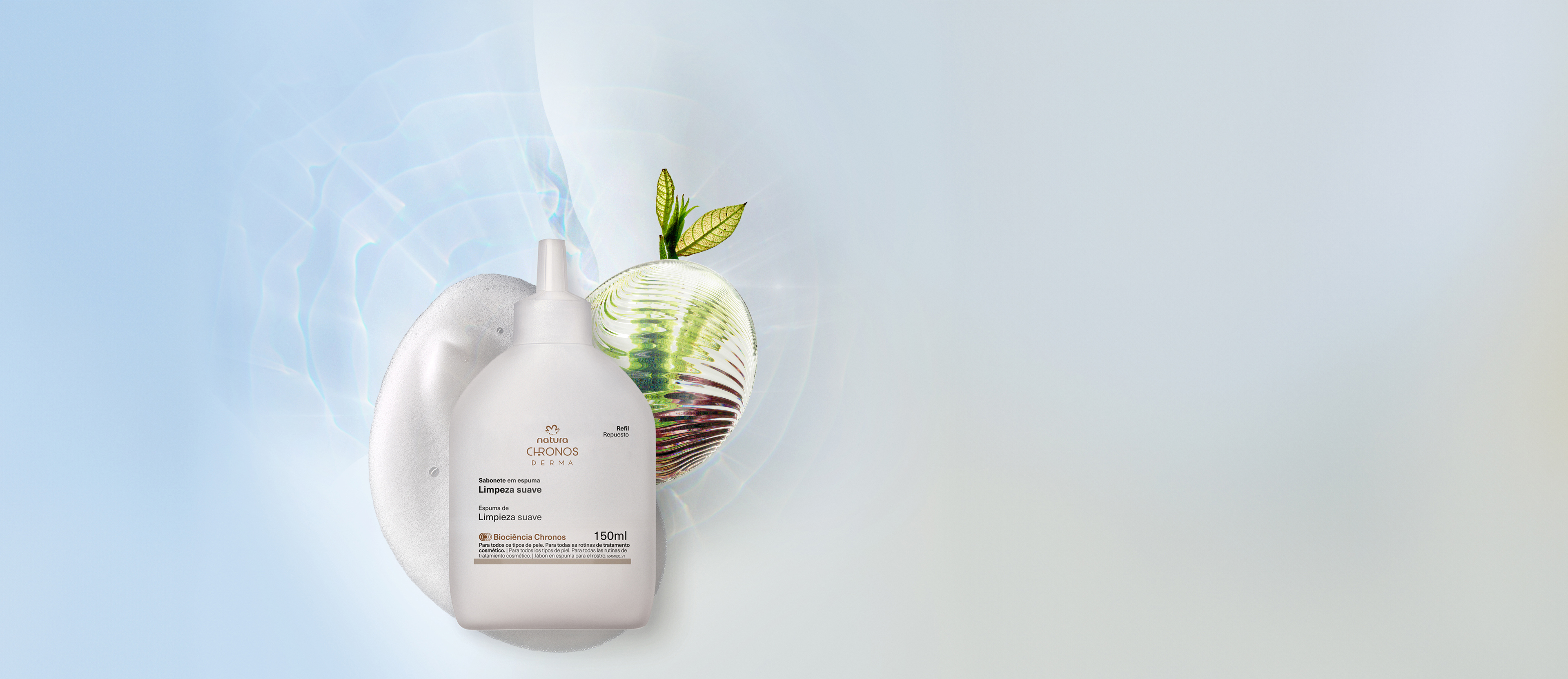 Refil Sabonete em Espuma Limpeza Suave Chronos Derma