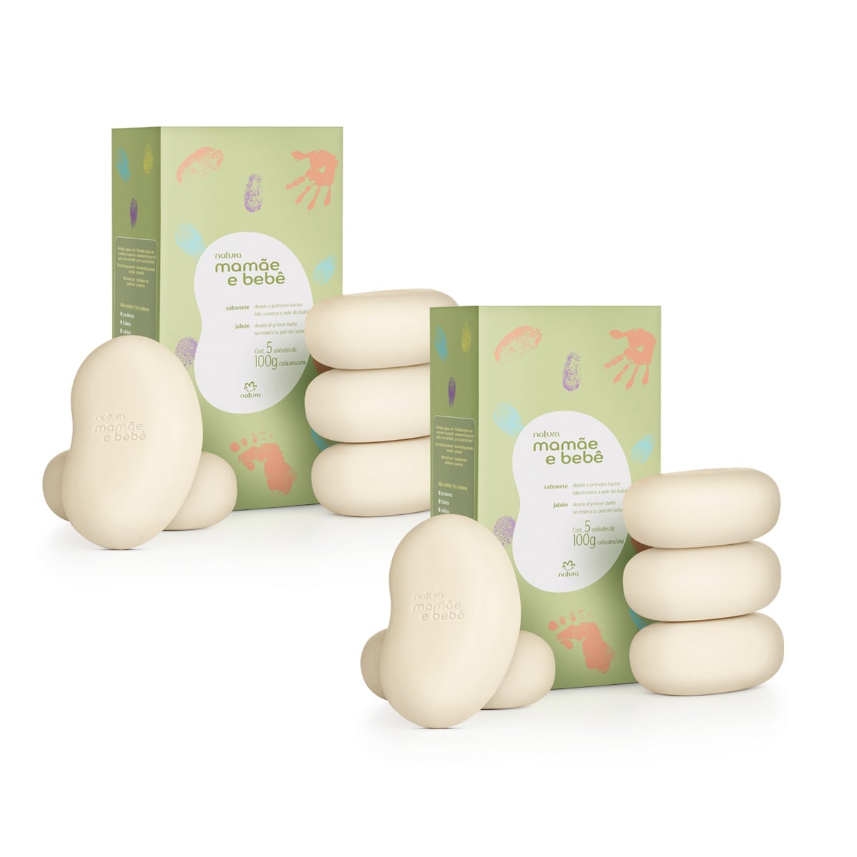 Kit Sabonete em Barra Natura Mam&atilde;e e Beb&ecirc; (2 caixas)
  