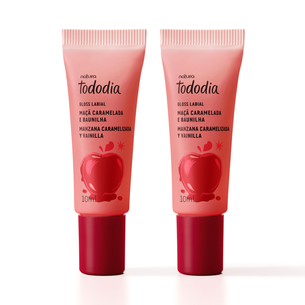 Kit Gloss Labial Tododia Maçã Caramelada e Baunilha