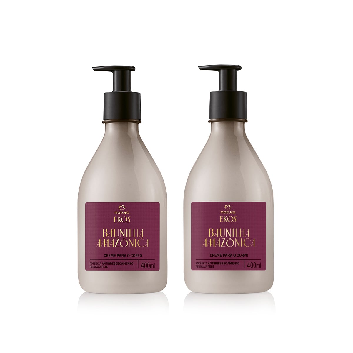 Kit Creme Desodorante Hidratante Ekos Baunilha Amazônica (2 produtos)