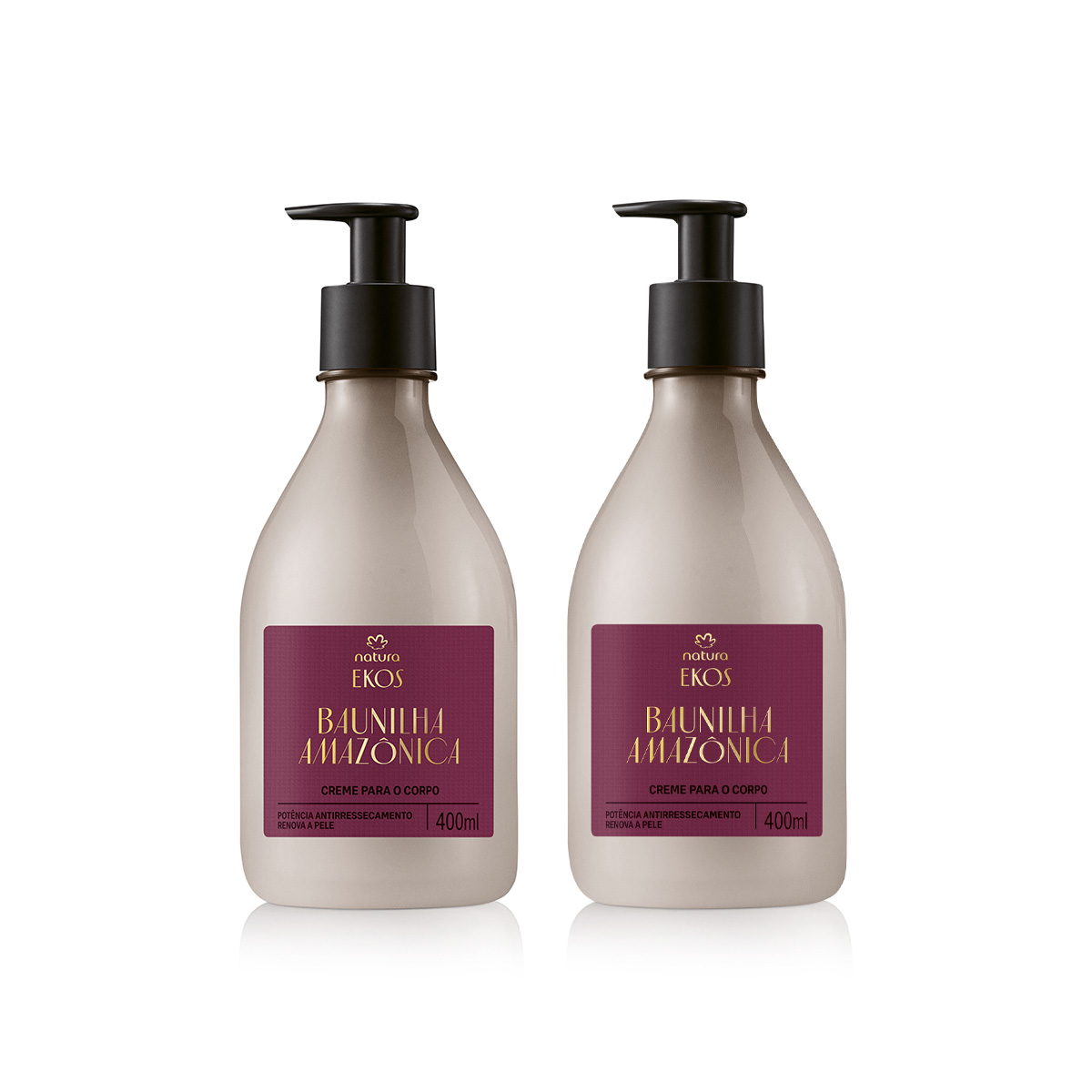 Kit Creme Desodorante Hidratante Ekos Baunilha Amazônica (2 produtos)