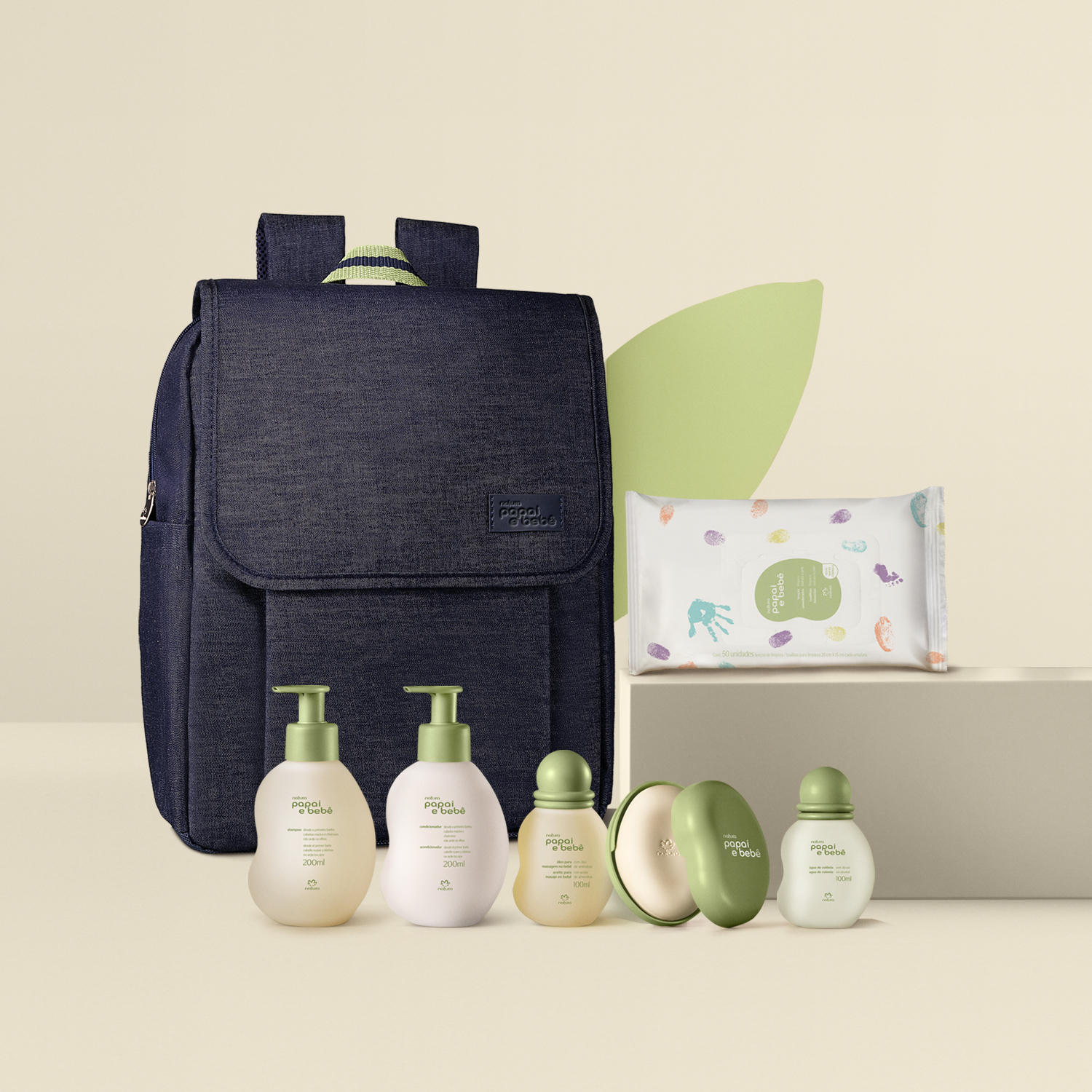 Kit Mochila com Trocador Papai e Bebê (7 produtos)