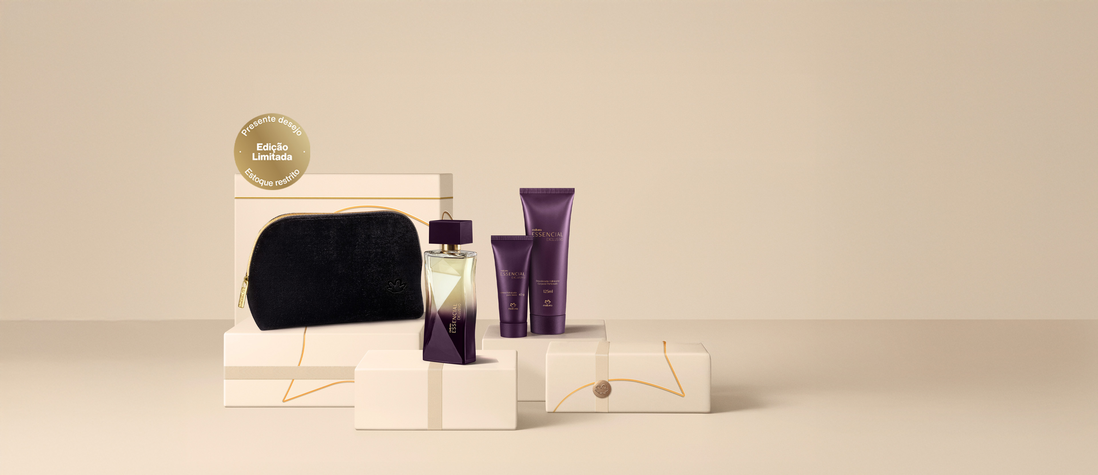Presente Natura Essencial Exclusivo com Acessório (4 produtos)