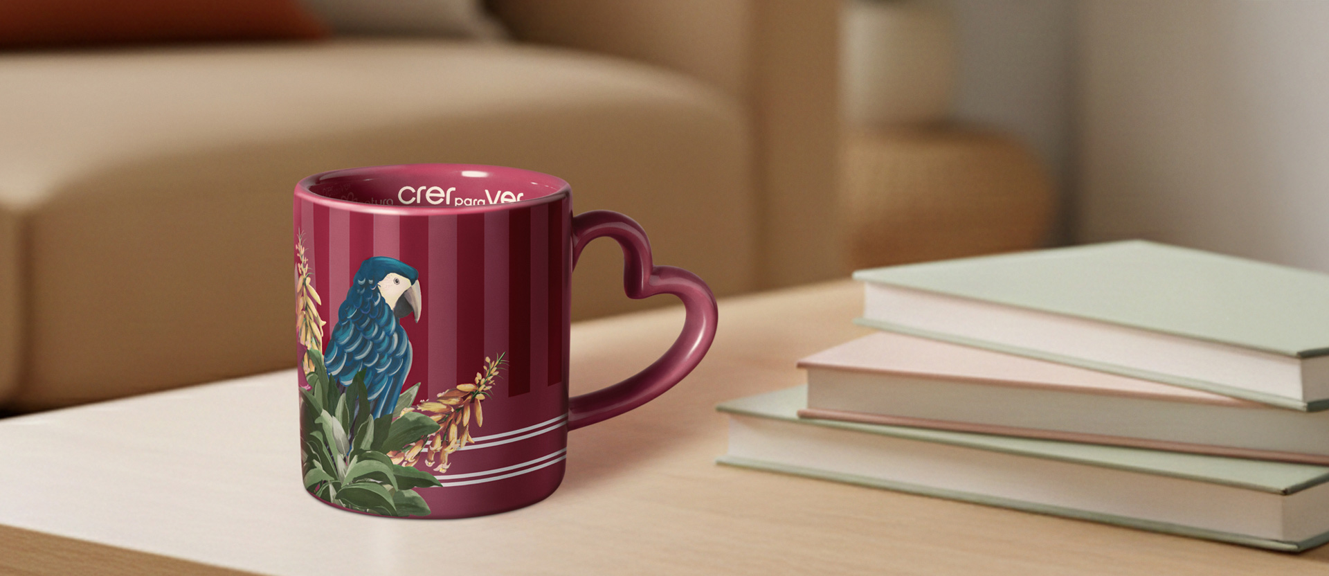 Caneca Coração Crer Para Ver