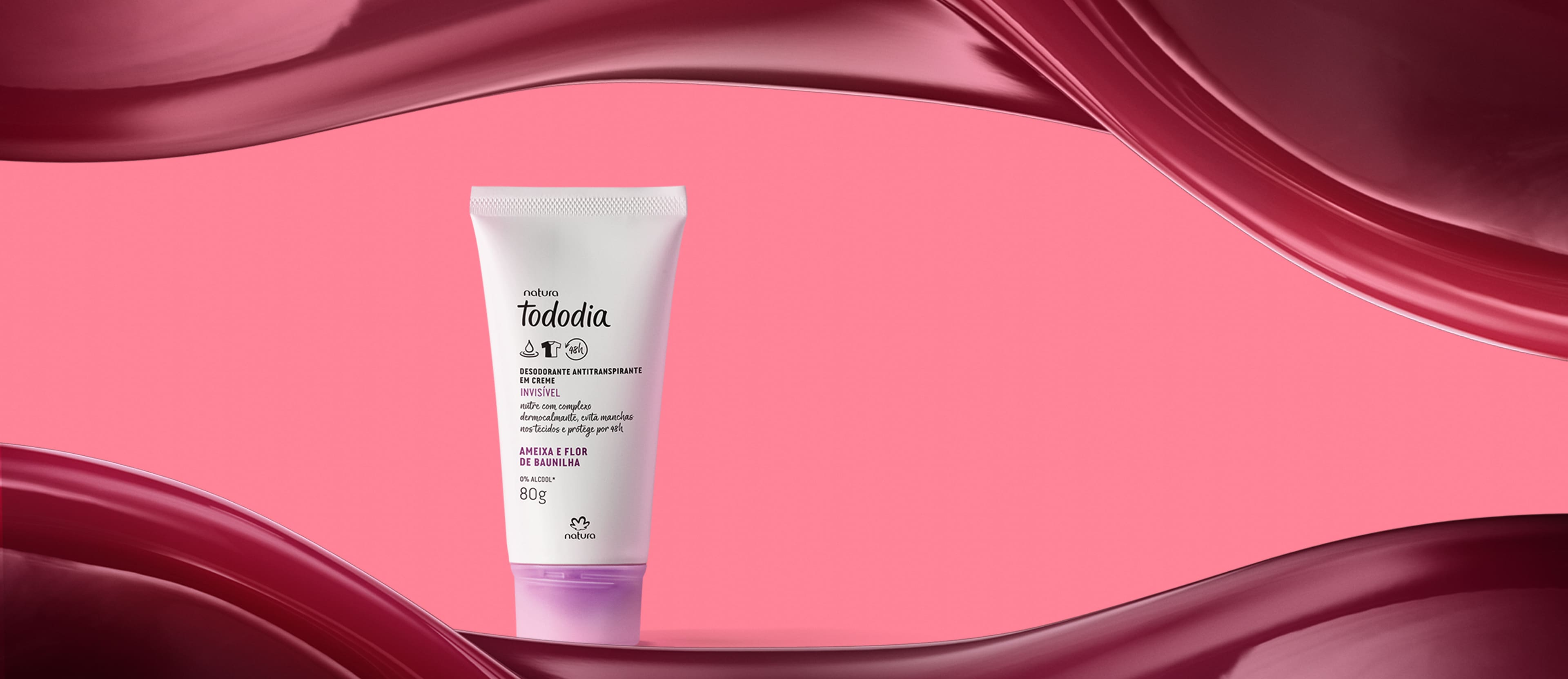 Desodorante Antitranspirante em Creme Tododia Ameixa e Flor de Baunilha