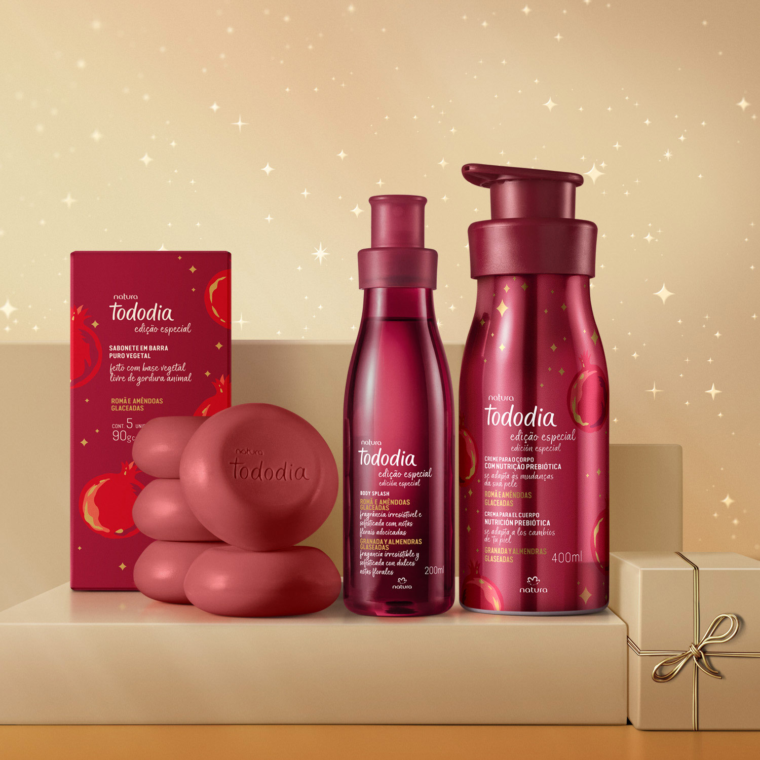 Presente Natura Tododia Romã e Amêndoas Glaceadas (3 produtos)