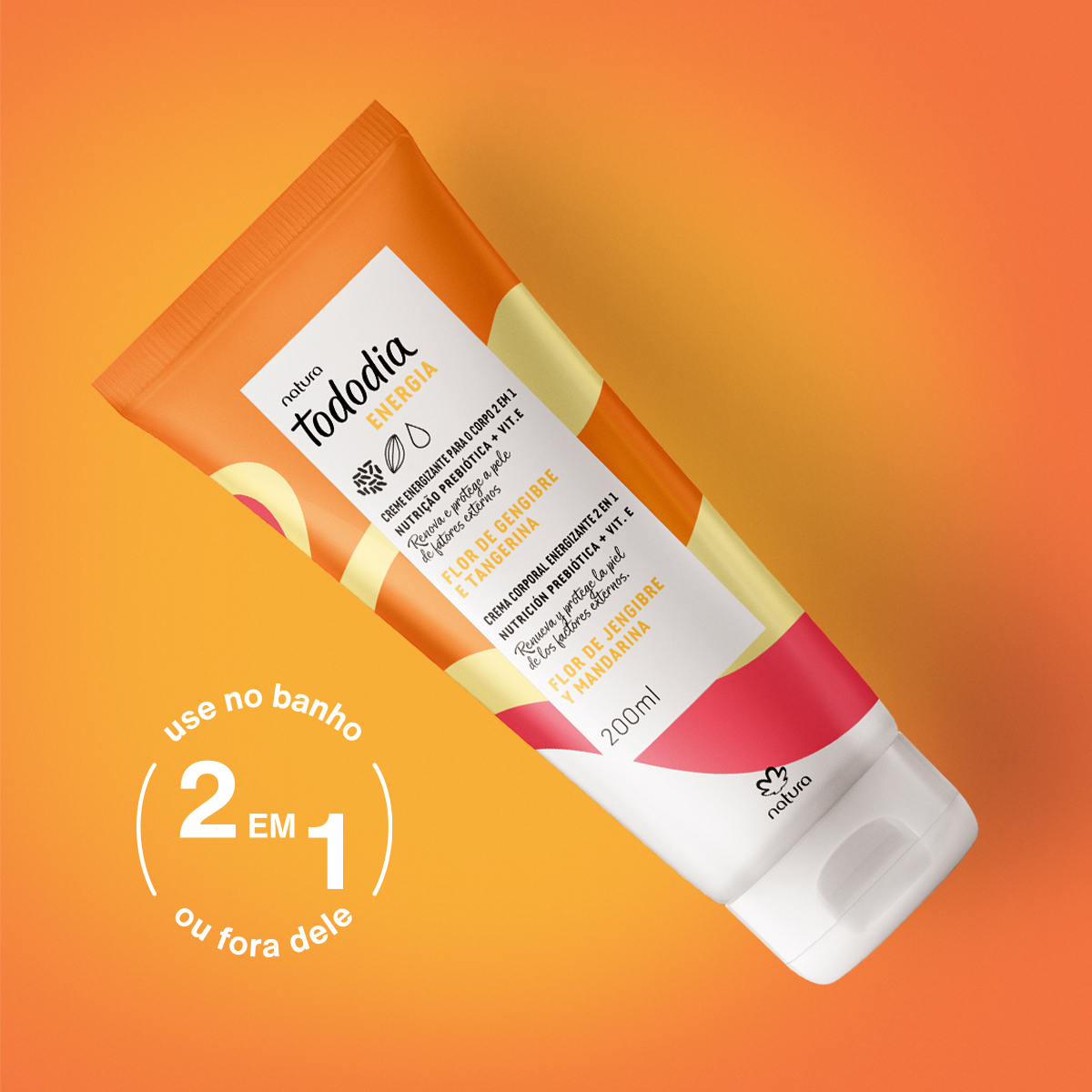 Creme Energizante Corporal 2 em 1 Tododia Energia