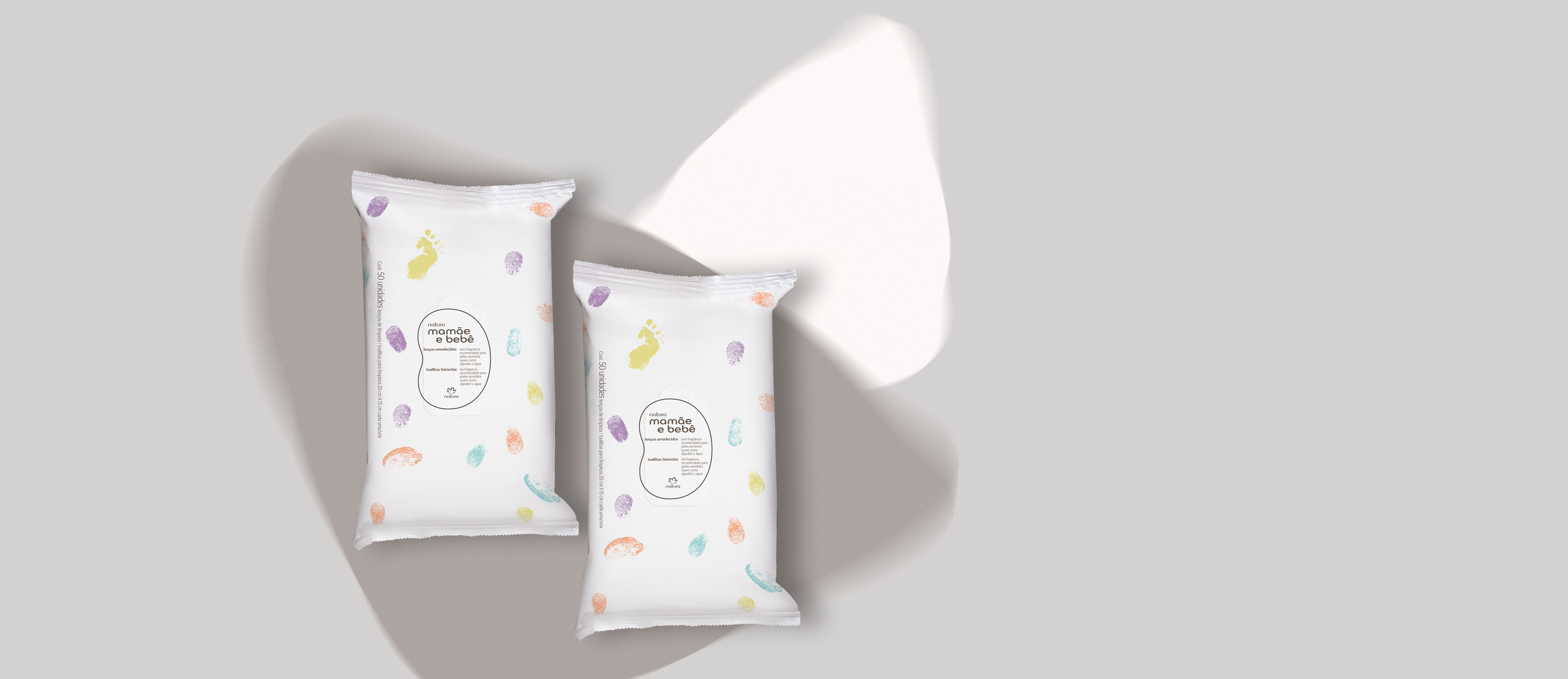 Kit Lenços Umedecidos Sem Fragrância Mamãe e Bebê (2 unidades)