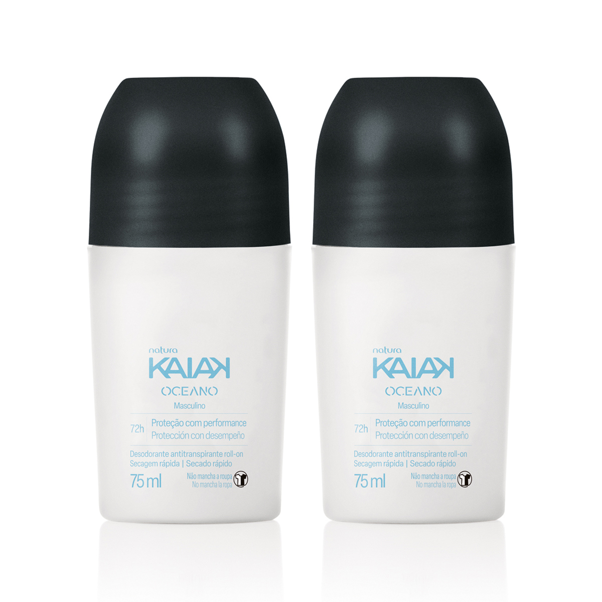 Kit Desodorante Antitranspirante Roll-on Kaiak Oceano Masculino (2 unidades)