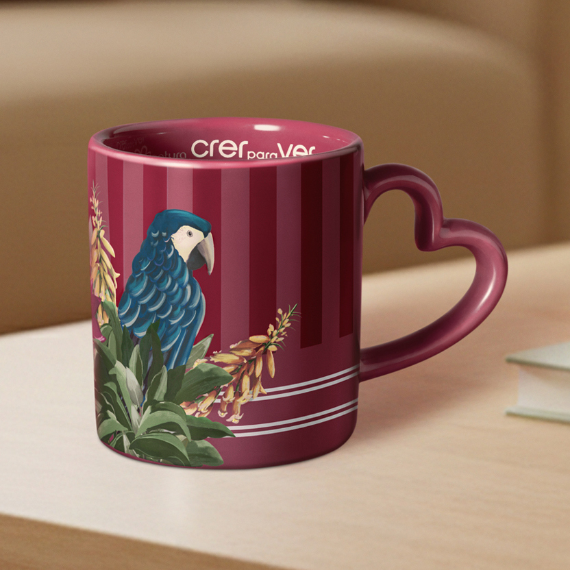 Caneca Coração Crer Para Ver
