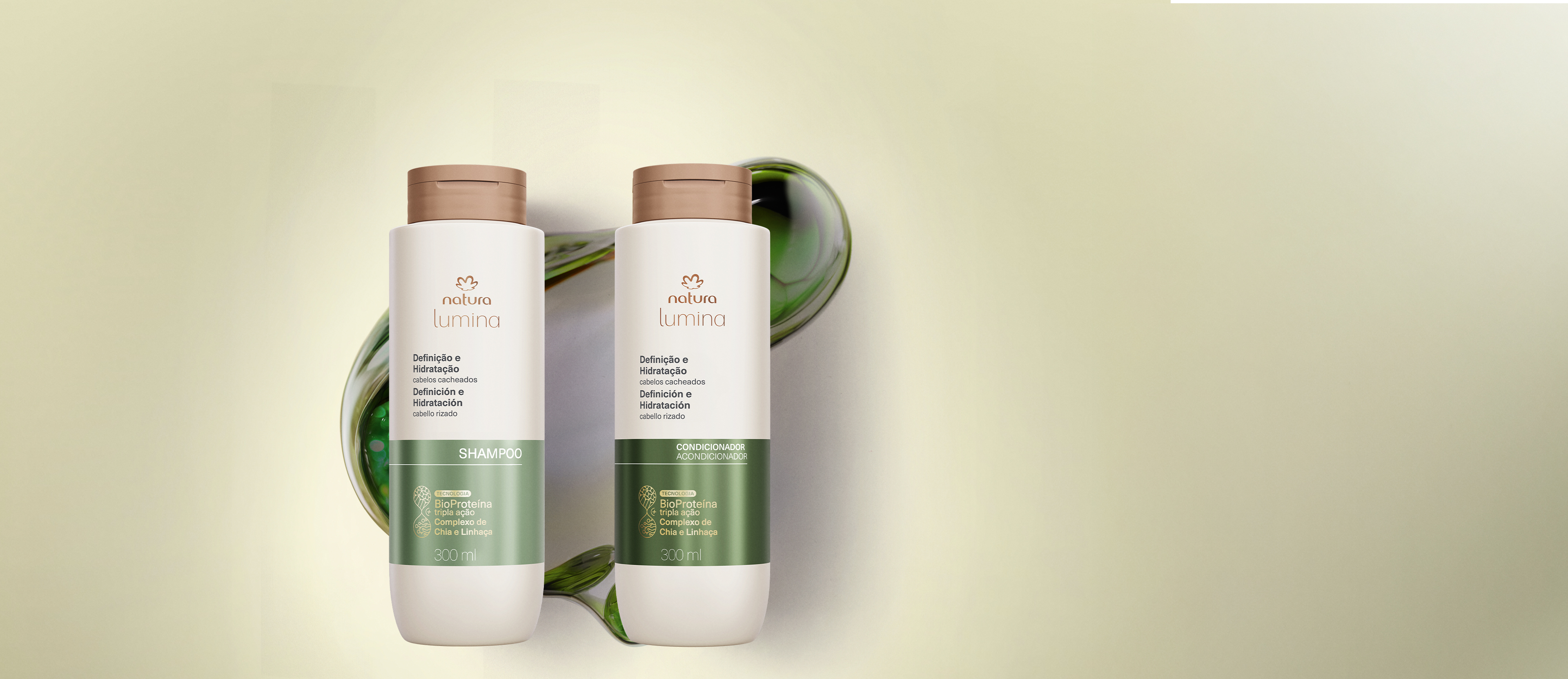 Kit Shampoo e Condicionador Lumina Definição e Hidratação de Cabelos Cacheados (2 produtos)