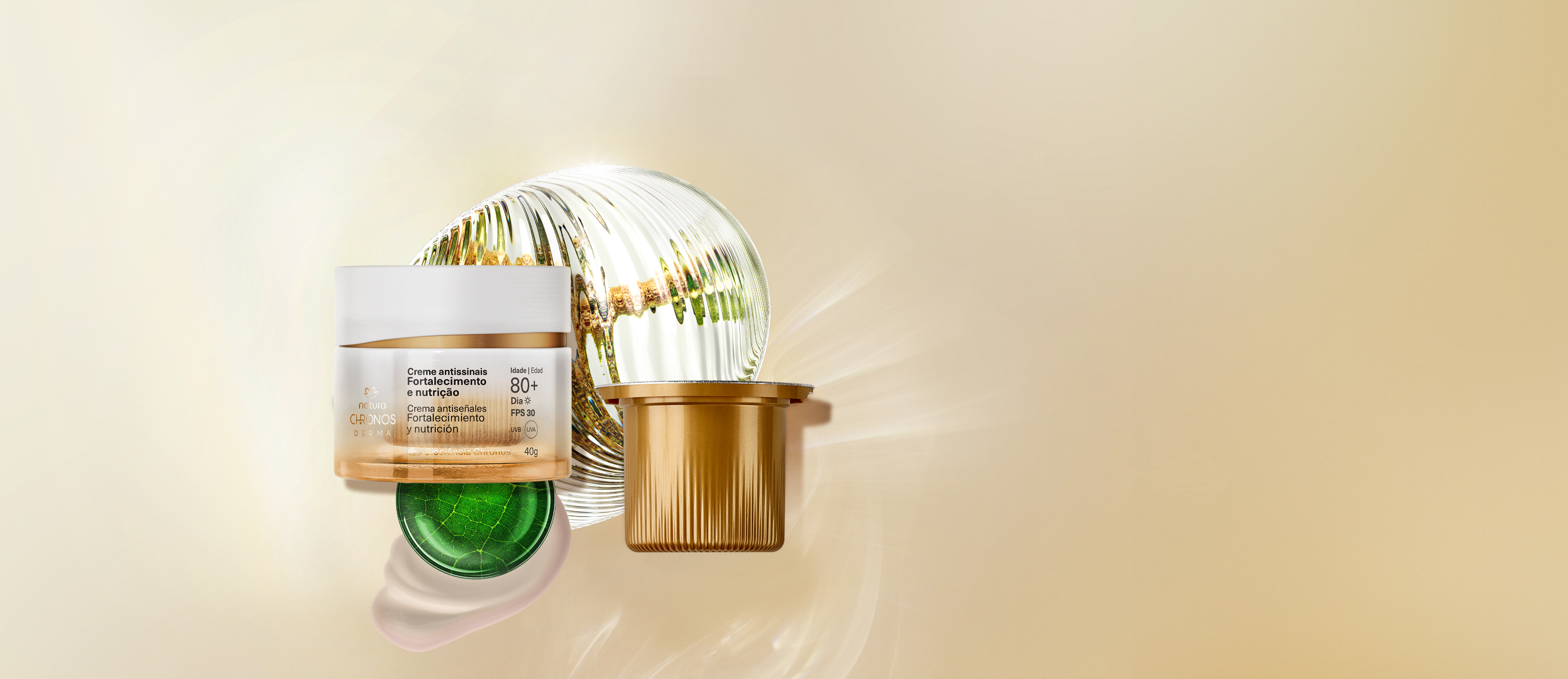 Kit Creme Antissinais 80+ Dia Chronos Derma com Refil