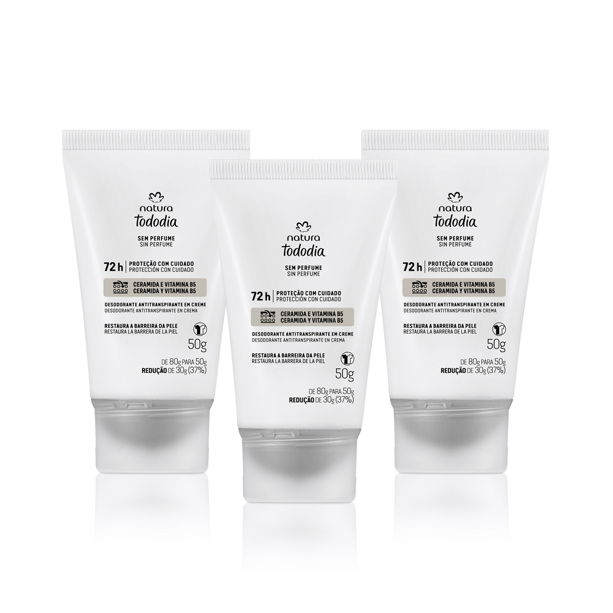 Kit Desodorante em Creme Tododia Sem Perfume (3 produtos)