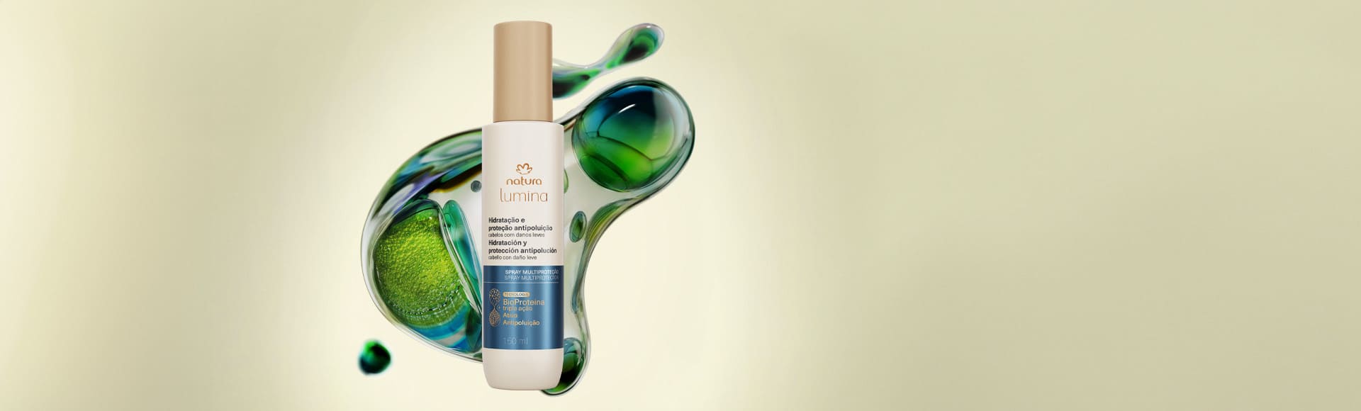 Spray de Pentear para Hidratação e Proteção Antipoluição