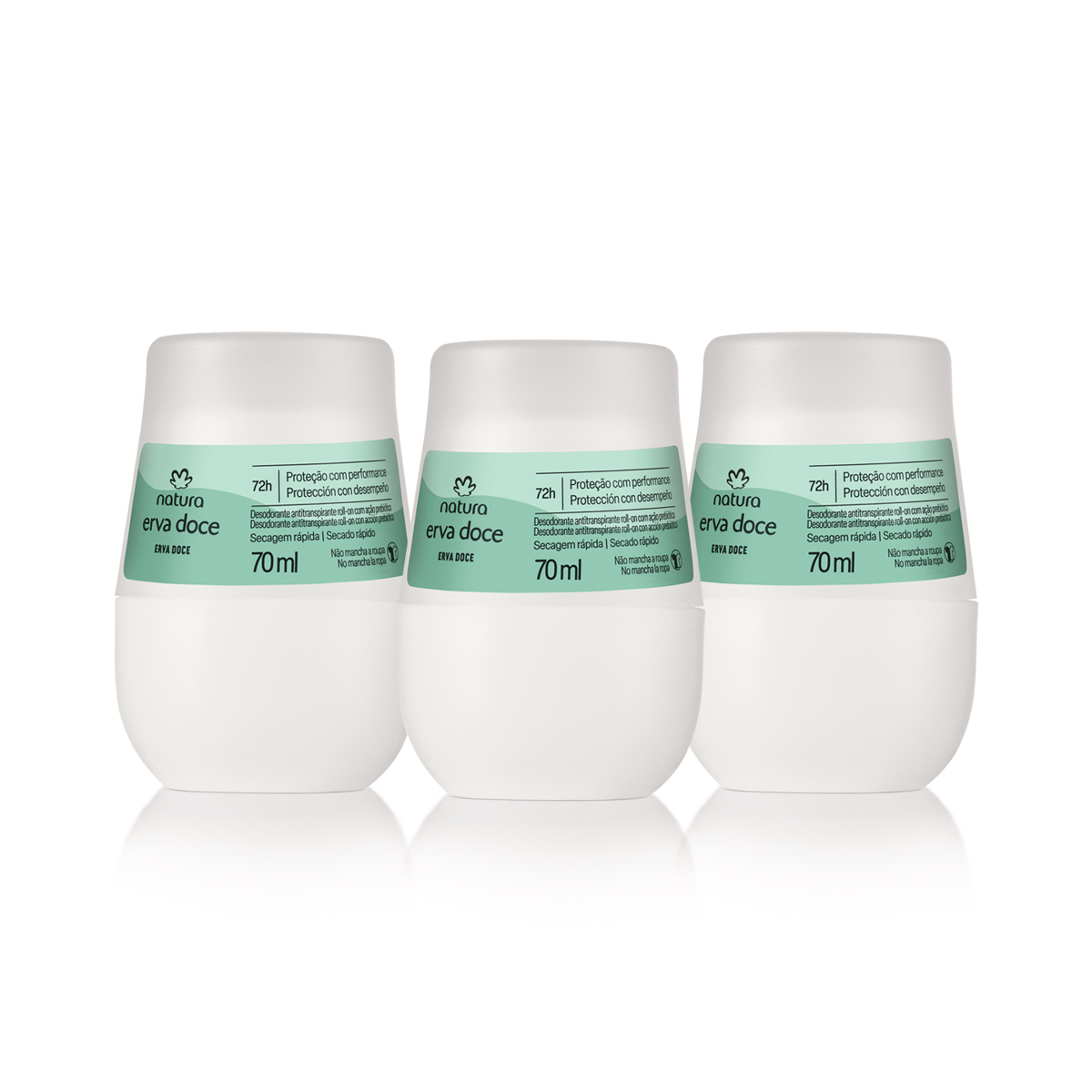 Kit Desodorante Antitranspirante Roll-On Erva Doce