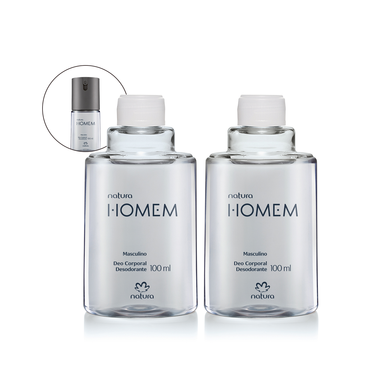 Kit Refil Desodorante Corporal Natura Homem (2 unidades)