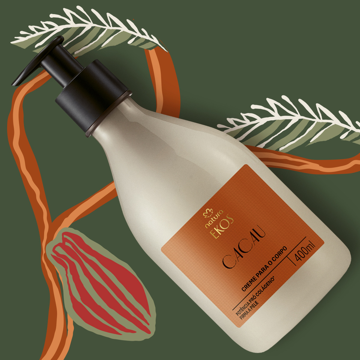 Creme Desodorante Hidratante para o Corpo Ekos Cacau