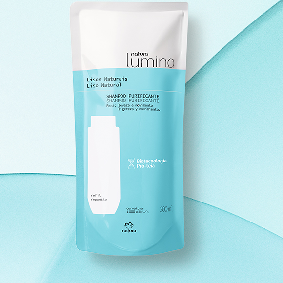 Refil Shampoo Purificante Para Cabelo Liso Lumina