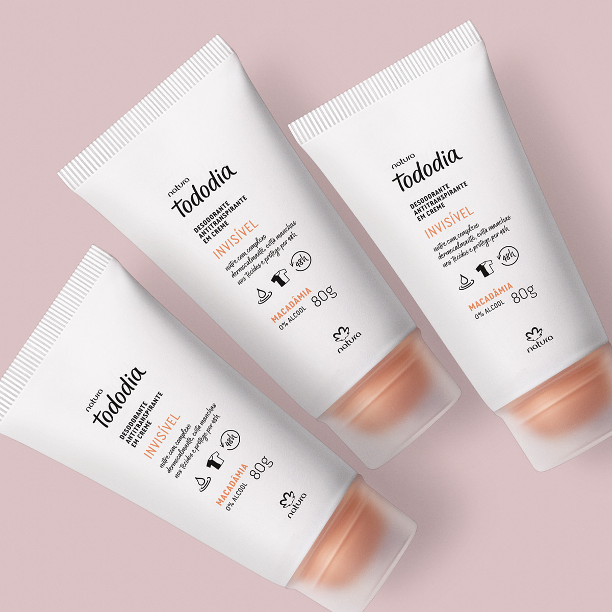 Kit Desodorante Antitranspirante em Creme Tododia Macadâmia (3 unidades)