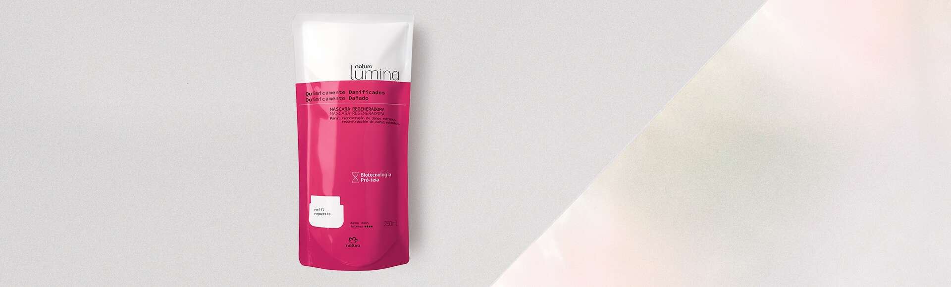 Refil Máscara Regeneradora para Cabelos Quimicamente Danificados Lumina