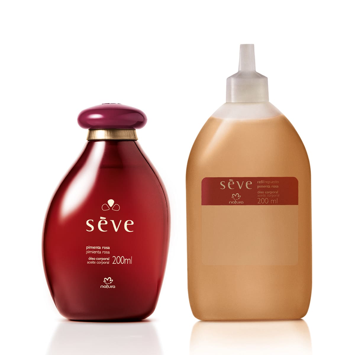 Kit Óleo Desodorante Corporal Sève Pimenta Rosa com Refil 2 un de 200 ml