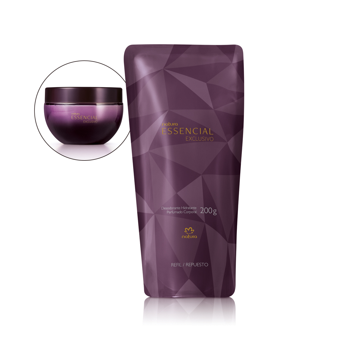 Refil Desodorante Hidratante Corporal Perfumado Essencial Exclusivo