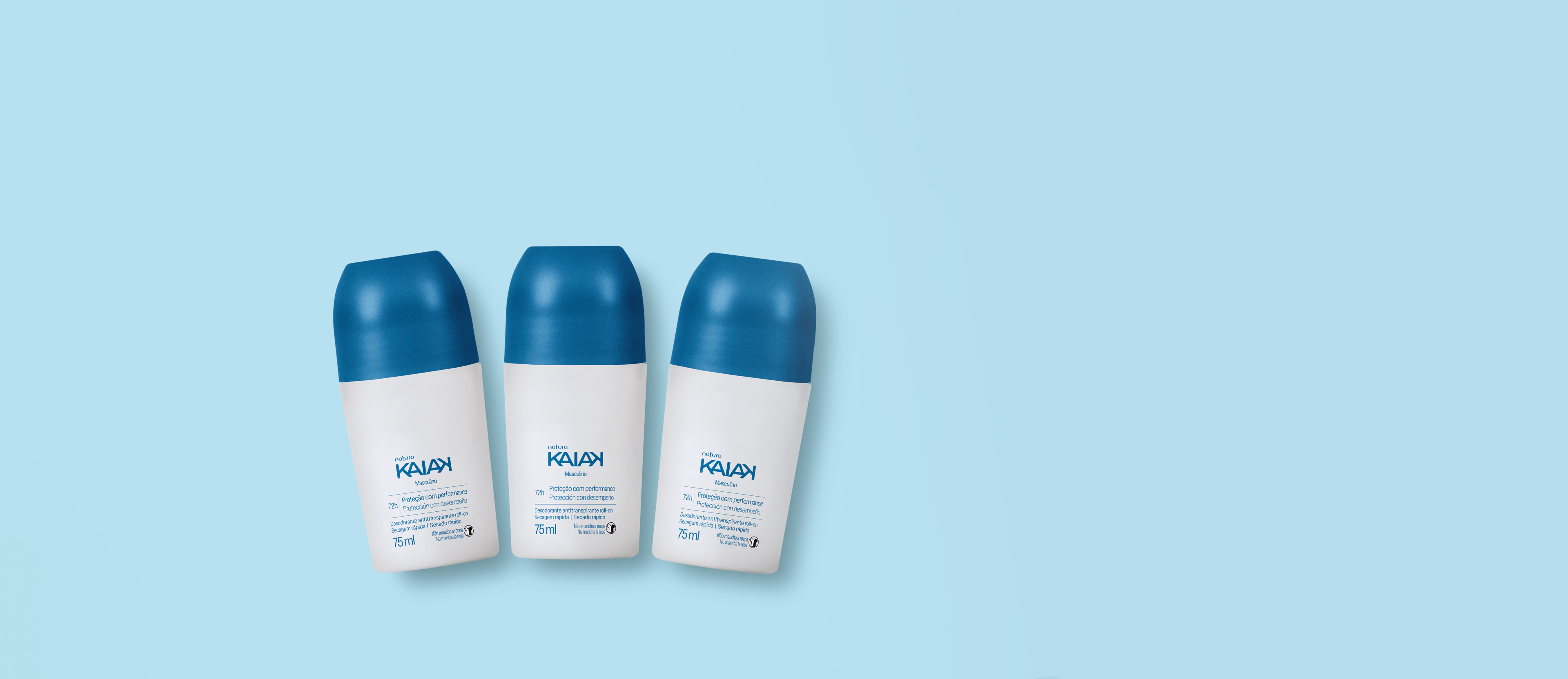 Kit Desodorante Antitranspirante Roll-on Kaiak Masculino