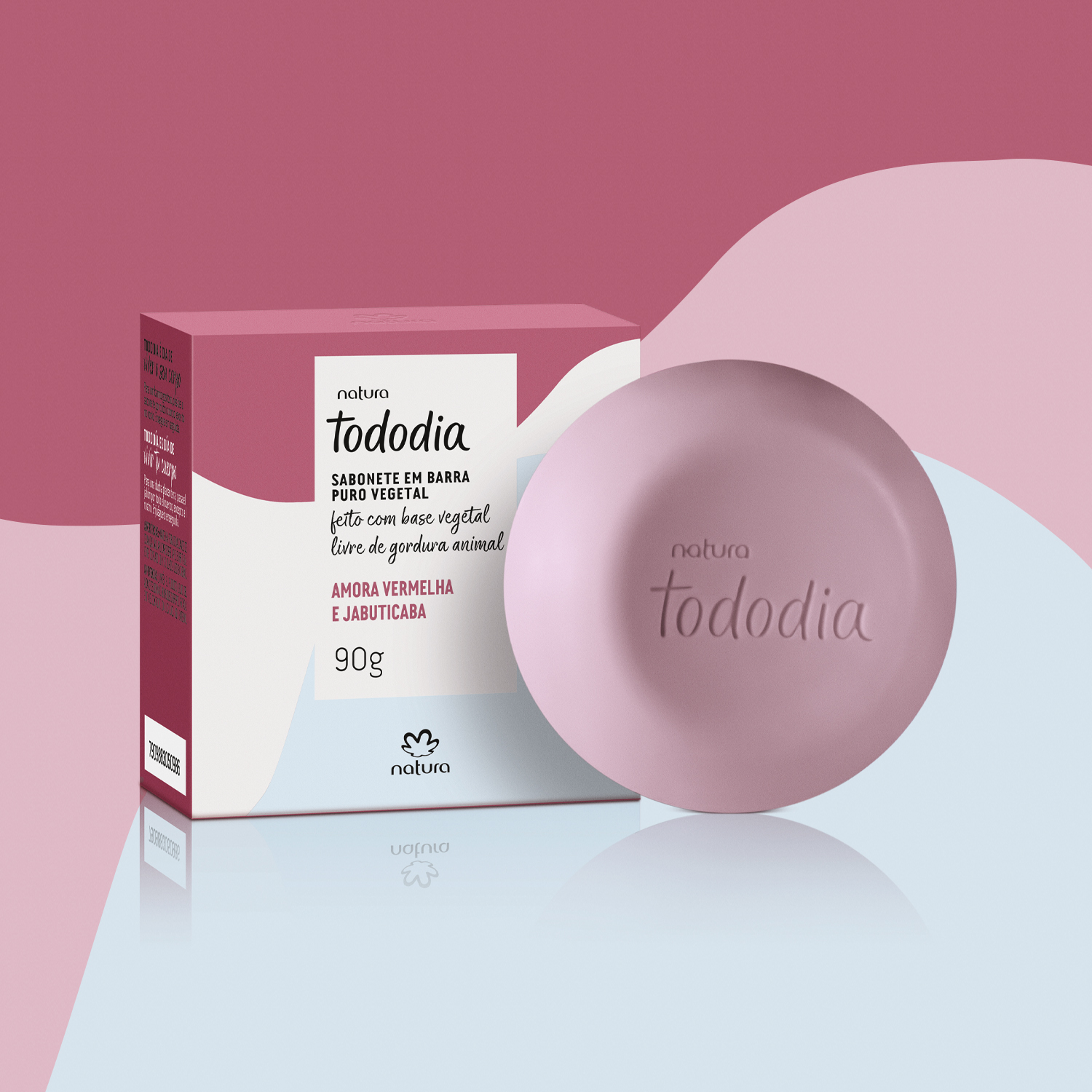 Sabonete em Barra Puro Vegetal Tododia Amora Vermelha e Jabuticaba