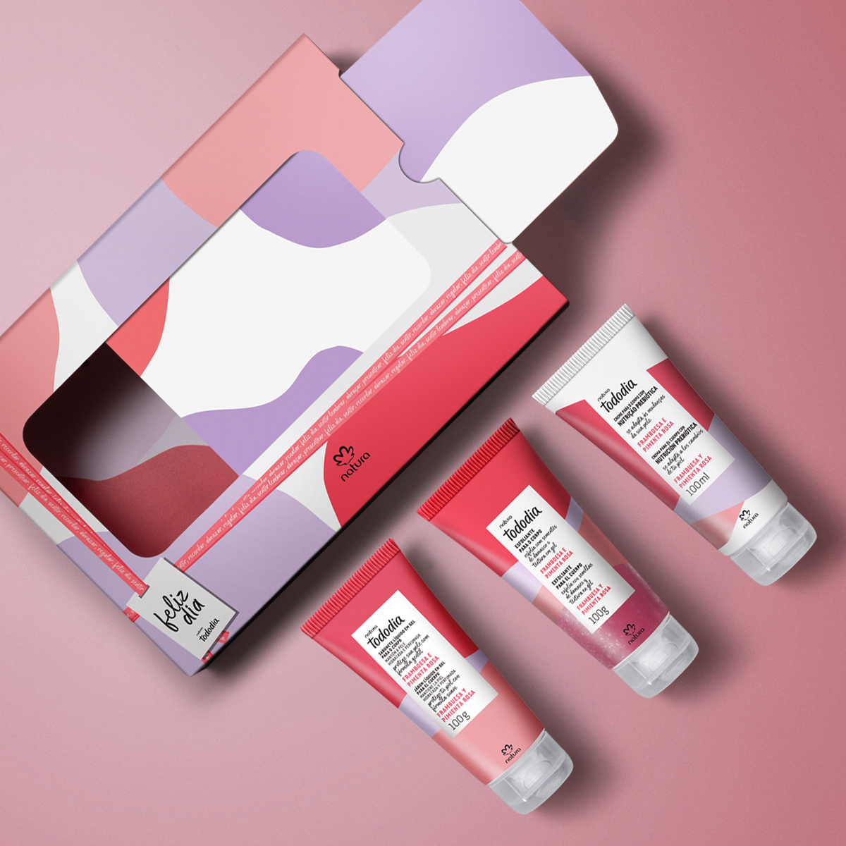 Presente Natura Tododia Trio Framboesa e Pimenta Rosa (3 produtos)