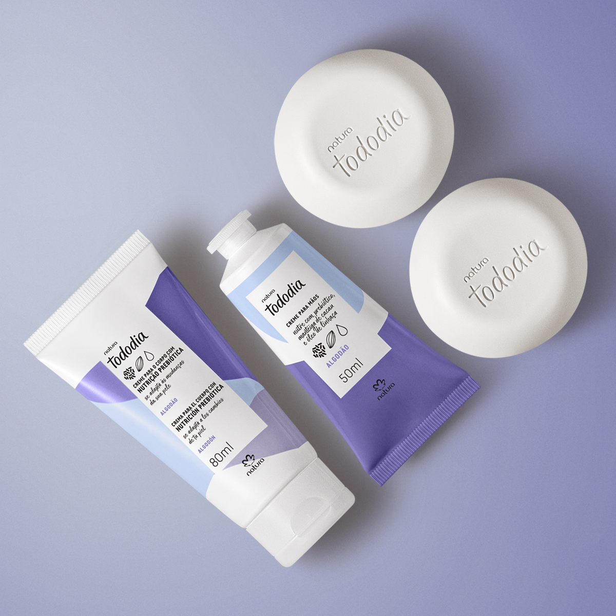 Presente Natura Tododia Algodão Cuidado Essencial (3 produtos)