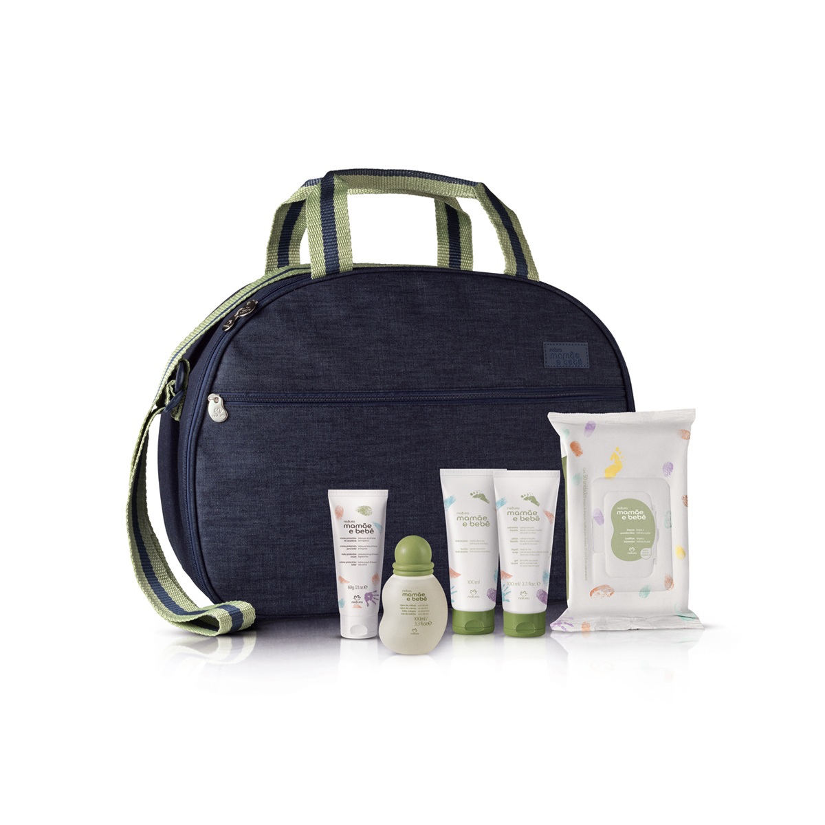 Kit Mamãe e Bebê com Mala Maternidade (6 produtos)