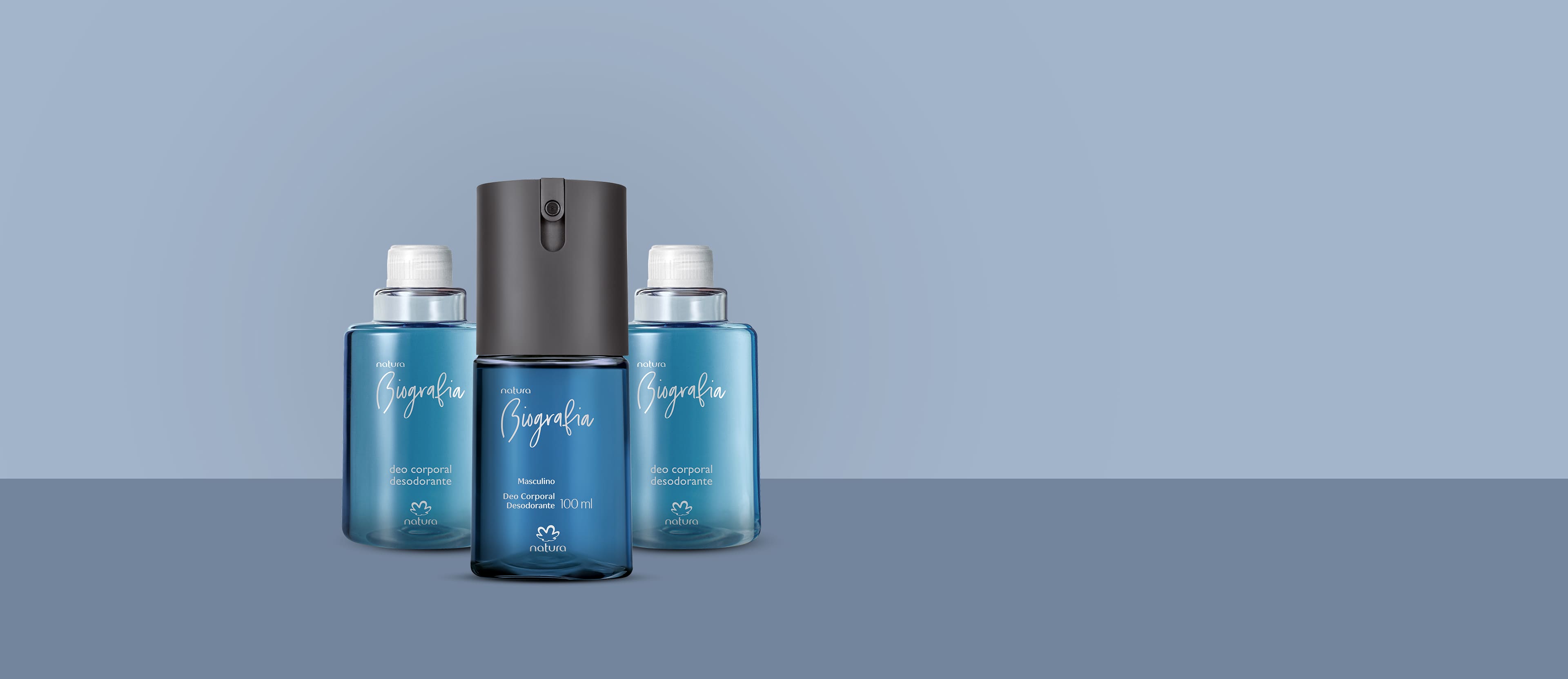 Kit Desodorante Spray Corporal Biografia Masculino (3 produtos)