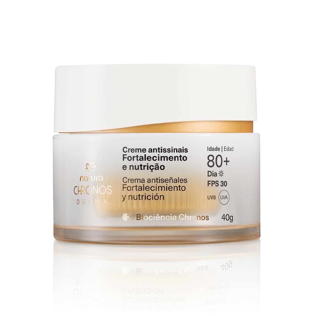 Creme Antissinais Fortalecimento e Nutrição 80+ Dia Chronos Derma