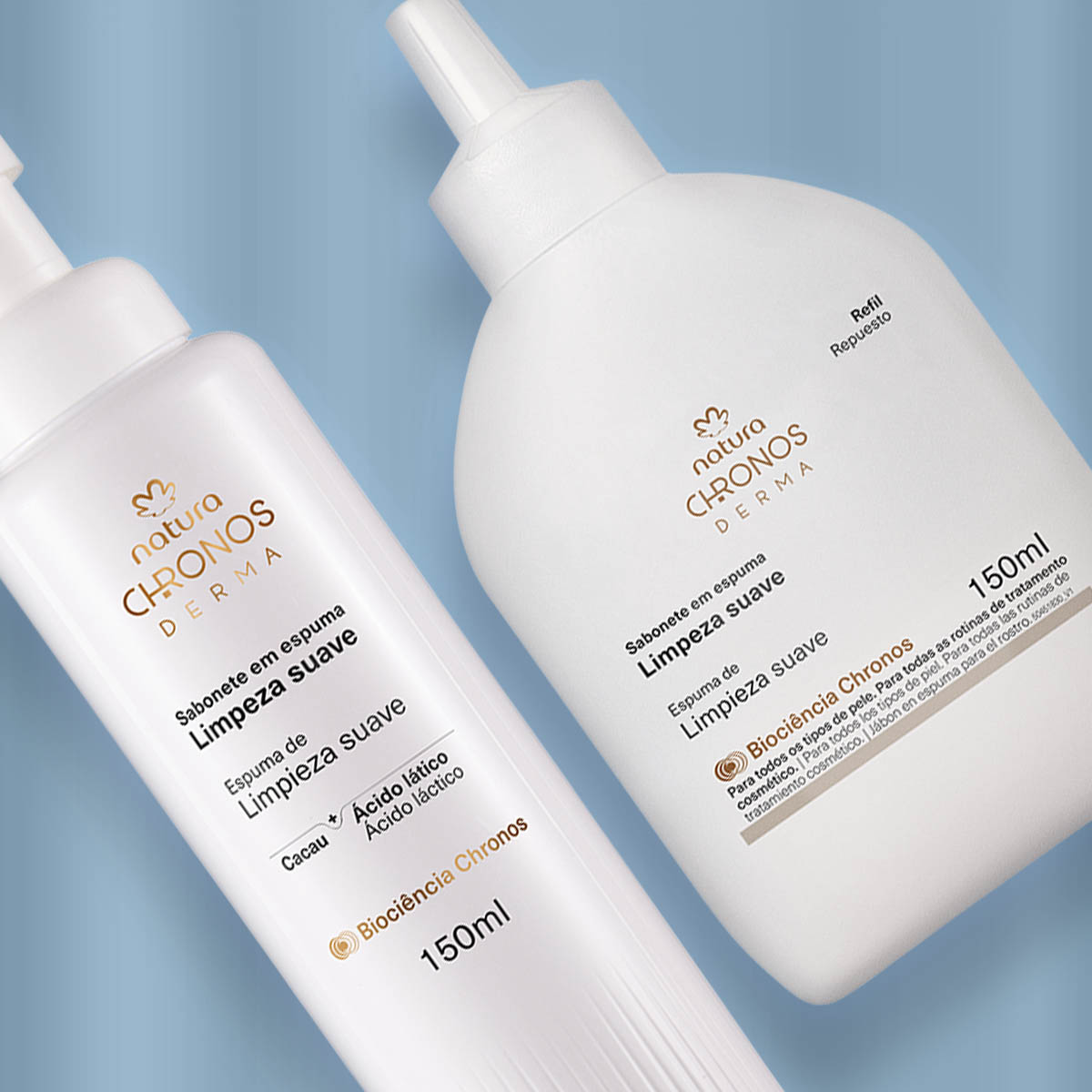Kit Sabonete em Espuma com Refil Chronos Derma