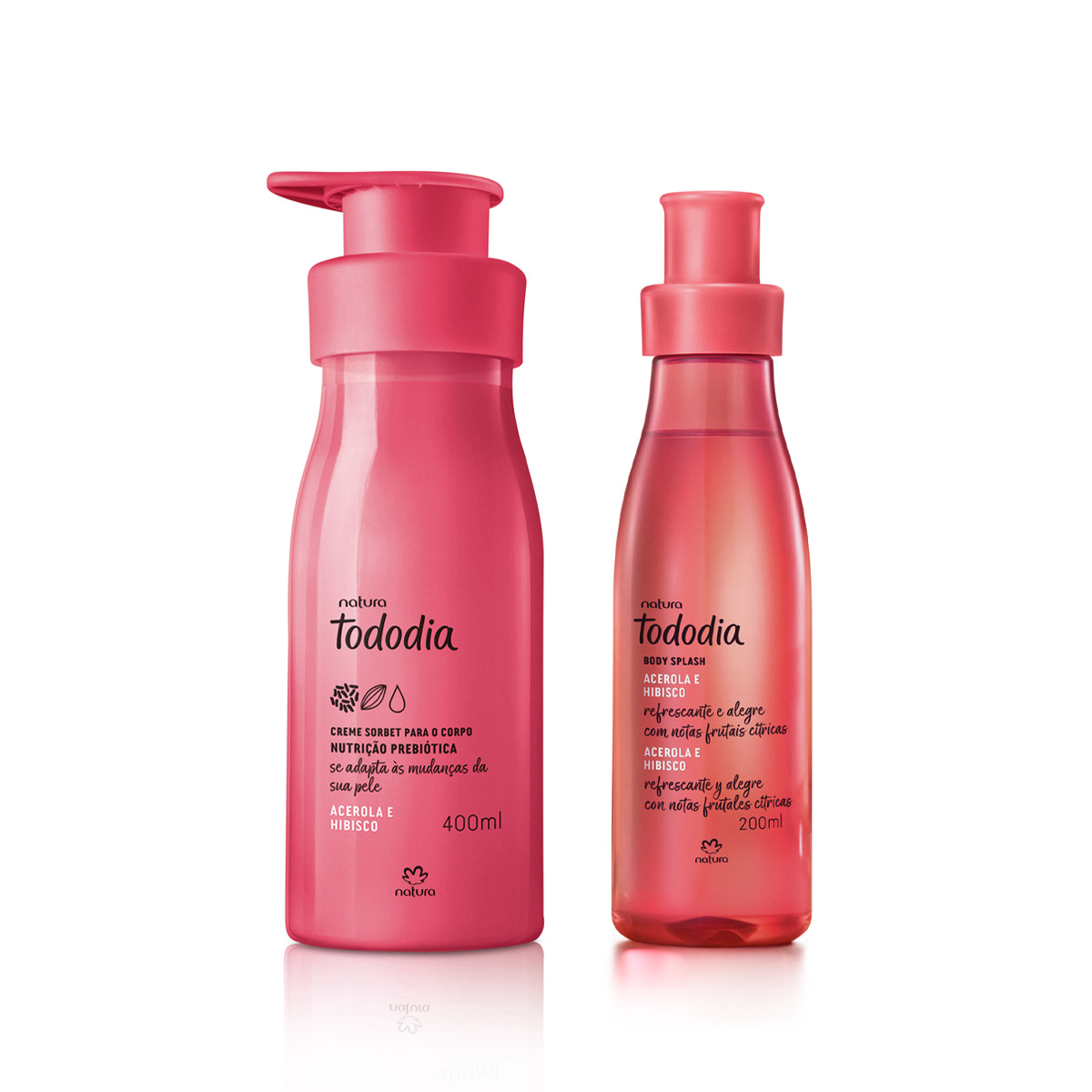 Kit Body Splash e Creme Sorbet Nutritivo Tododia Acerola e Hibisco