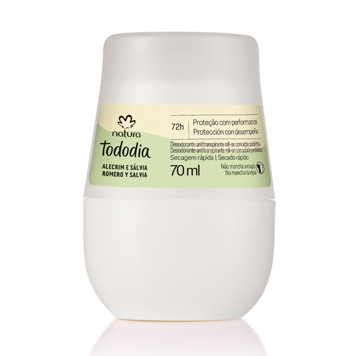 Desodorante Antitranspirante Roll-on Tododia Alecrim e Sálvia 70 ml