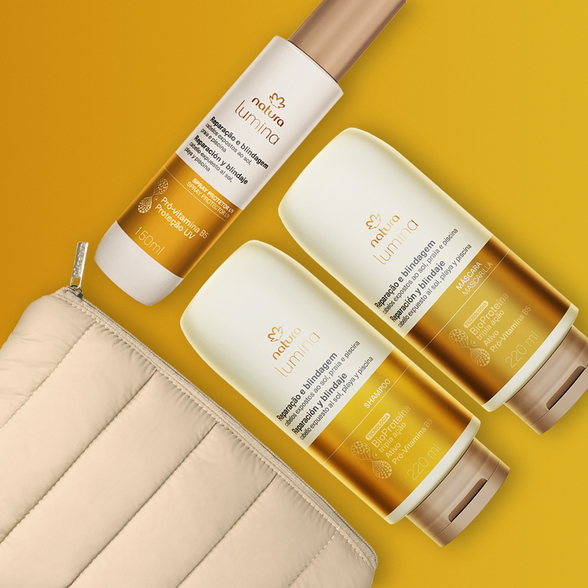 Kit Lumina Verão com Nécessaire (4 produtos)