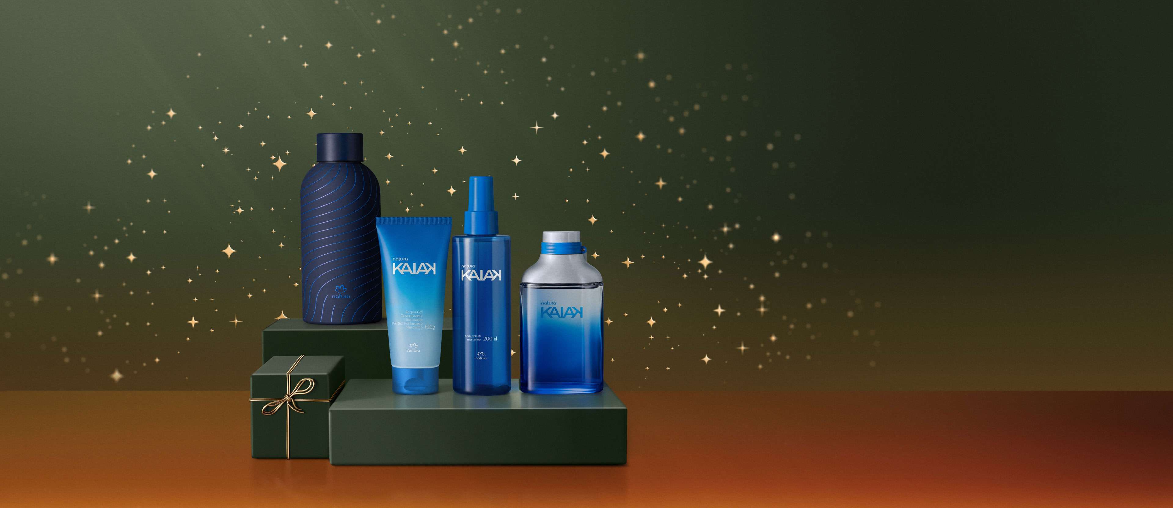 Presente Natura Kaiak Masculino Completo com Acessório (4 produtos)