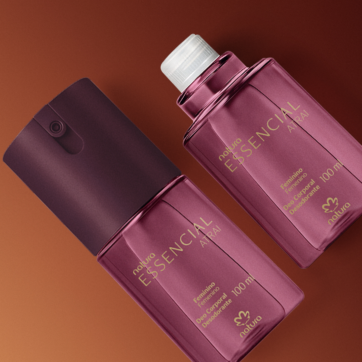 Kit Desodorante Corporal Essencial Atrai Feminino com Refil (2 produtos)