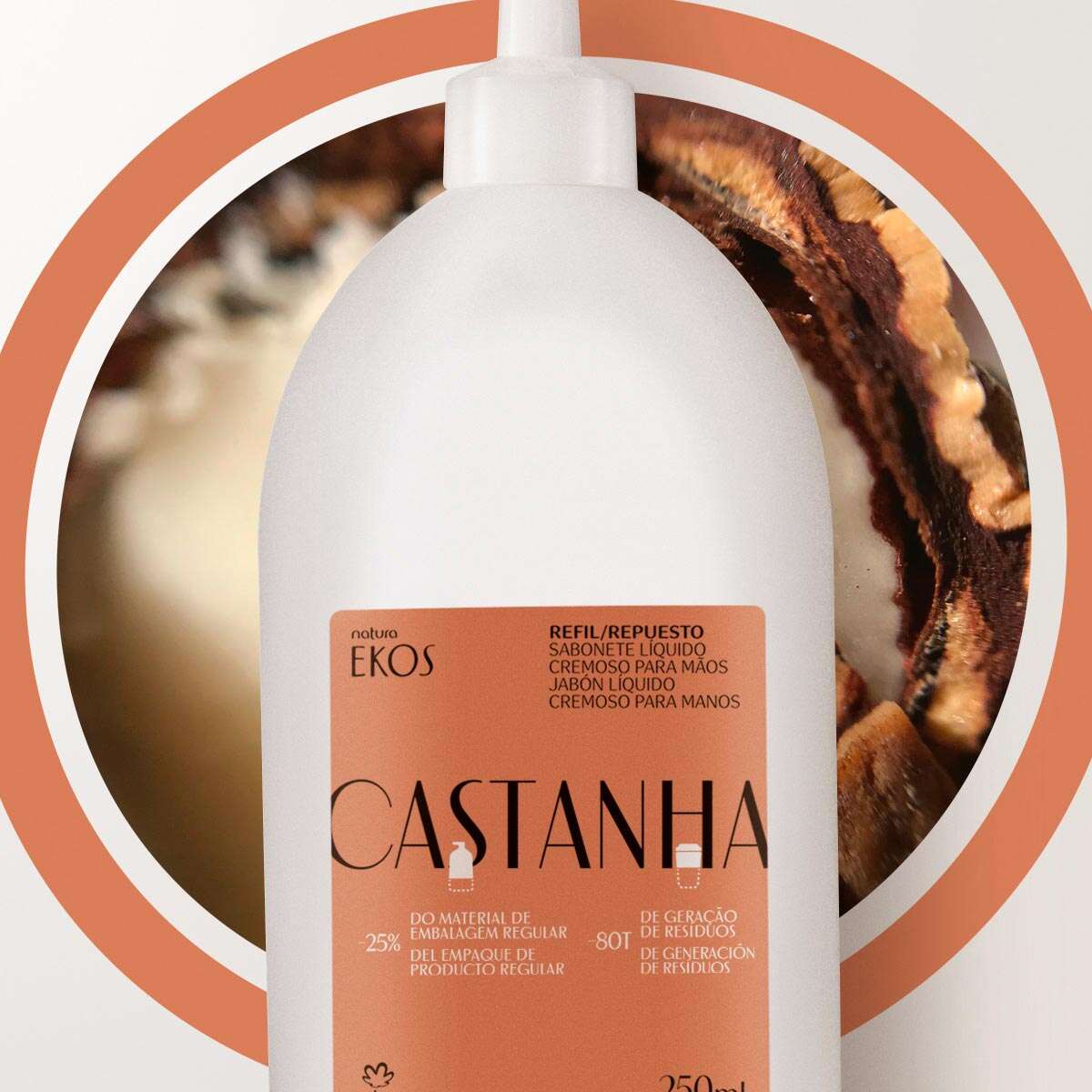 Refil Sabonete Líquido Para Mãos Castanha Ekos