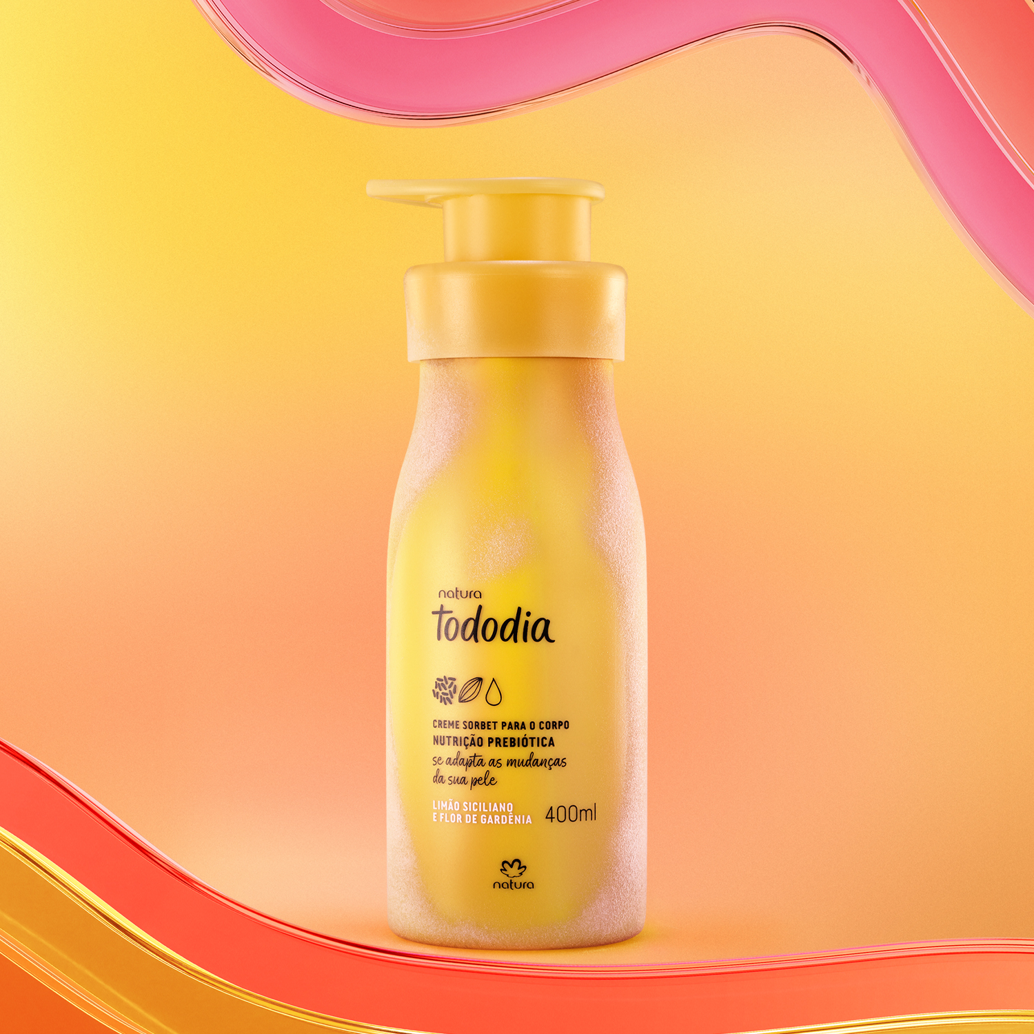 Creme Desodorante Nutritivo Tododia Limão Siciliano e Flor de Gardênia
