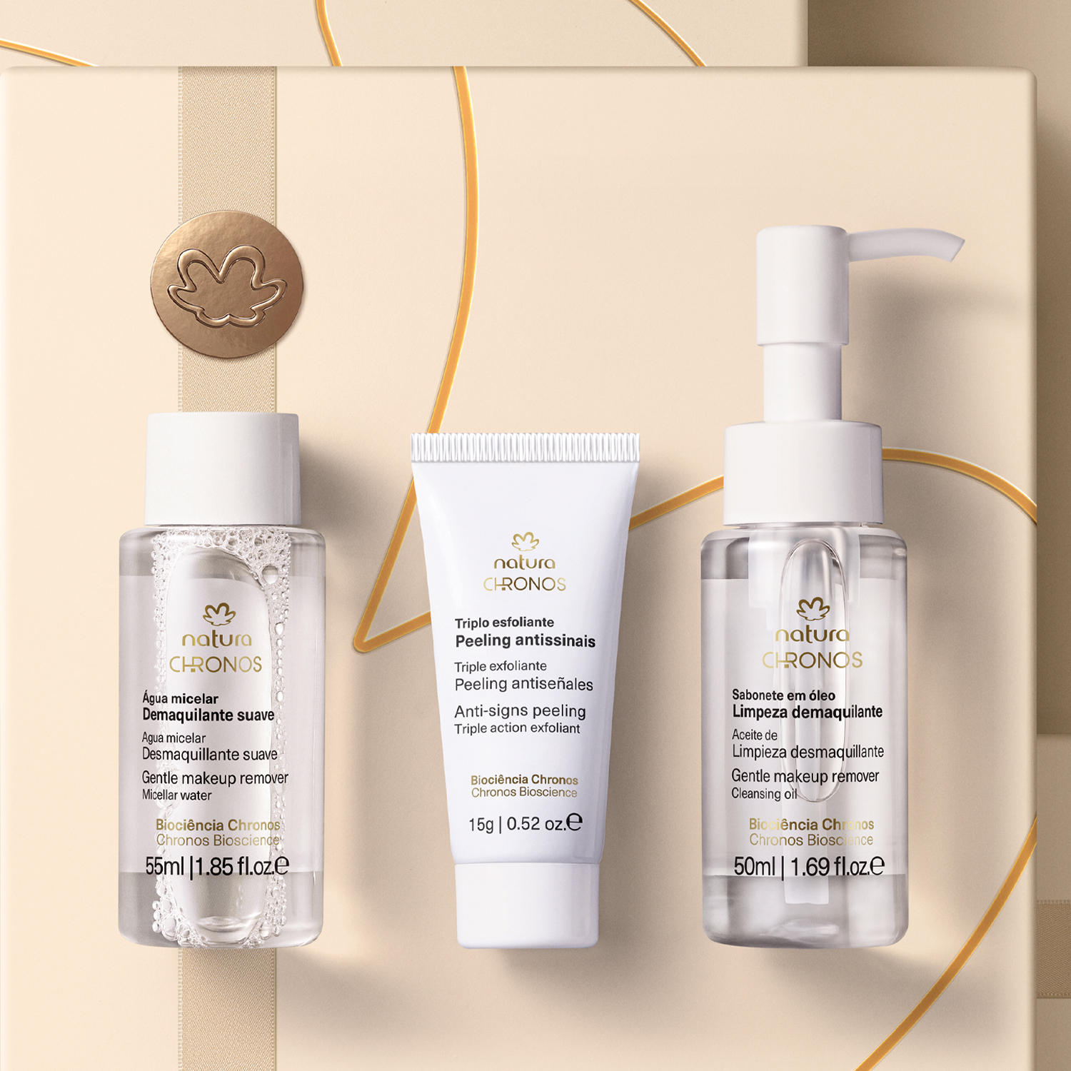 Presente Natura Chronos Derma Miniaturas (3 produtos)