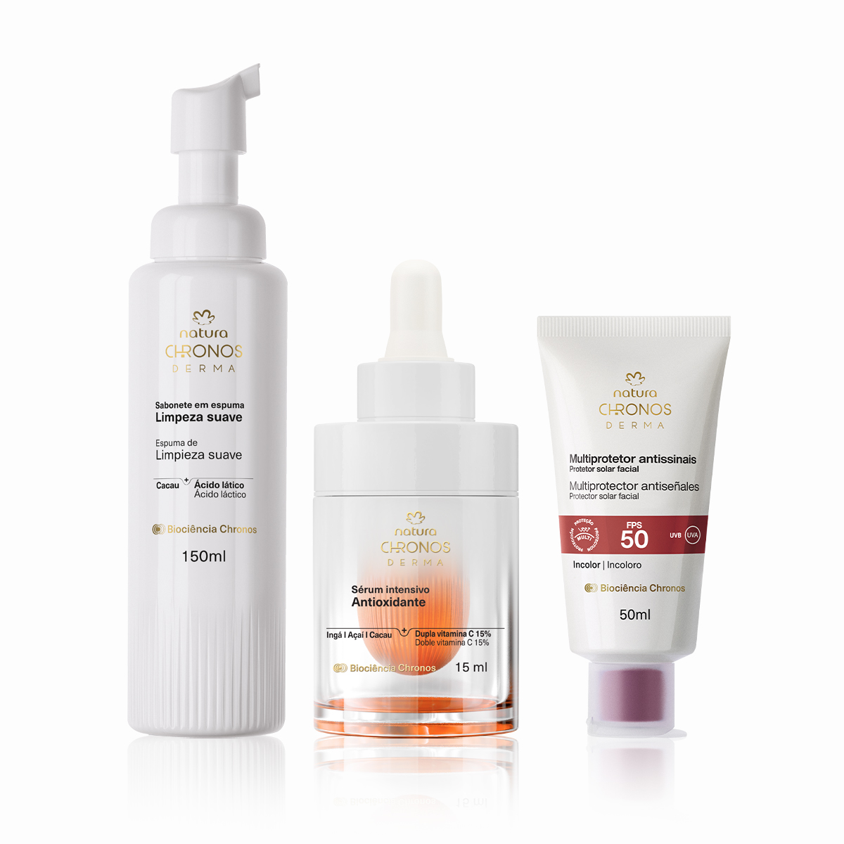 Kit Rotina Prevenção Chronos Derma (3 produtos)